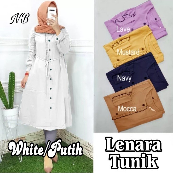 Baju atasan wanita kekinian ukuran L|XL Lenara tunik (COD)/Tunik muslimah wanita terbaru 2023/ GAMIS