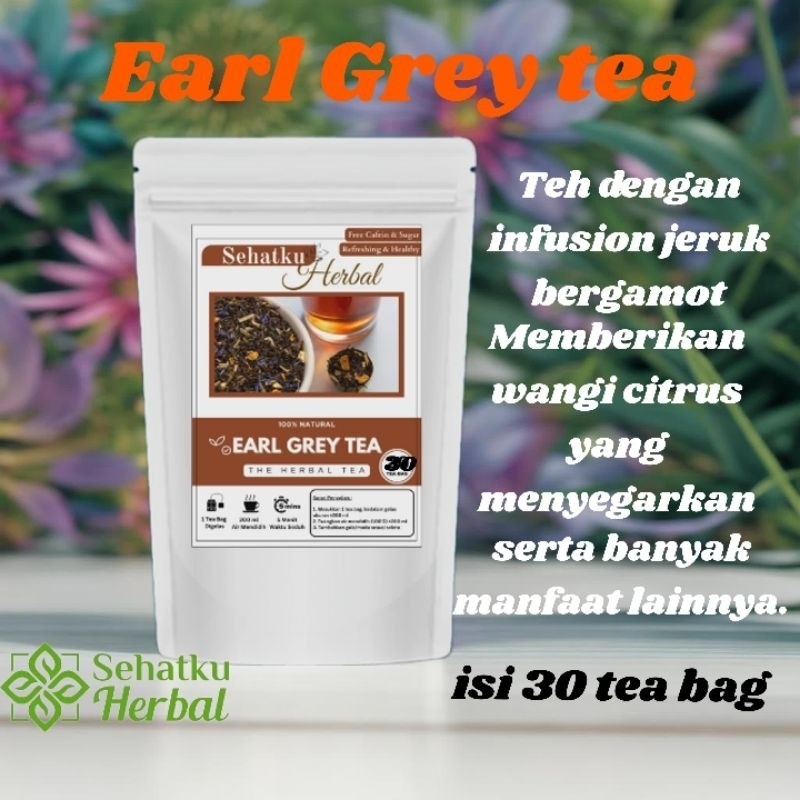 

Earl grey tea : Teh Hijau/Teh Herbal Earl grey tea isi 30 tea bag