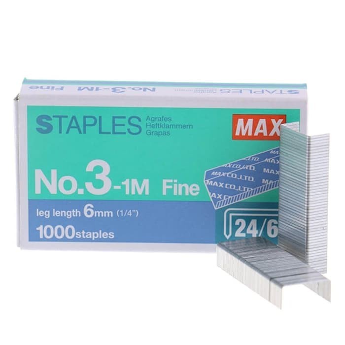 

REFILL STAPLER / ISI STAPLES HEKTER - MAX NO. 3-1M