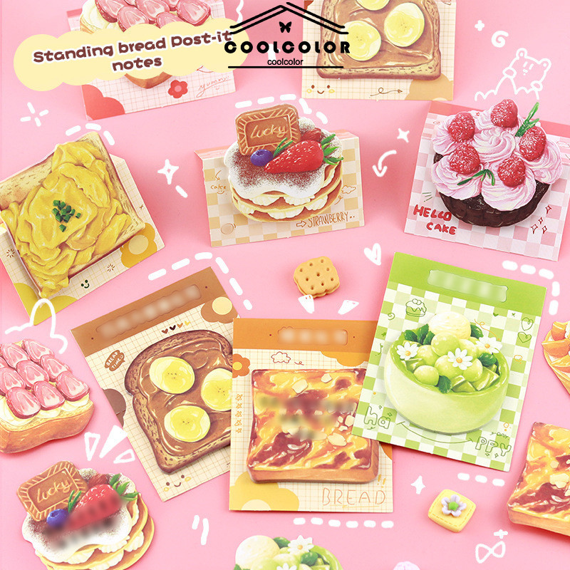 

COD❤️Catatan tempel roti panggang, catatan tempel berperekat siswa, catatan tempel kreatif-cl