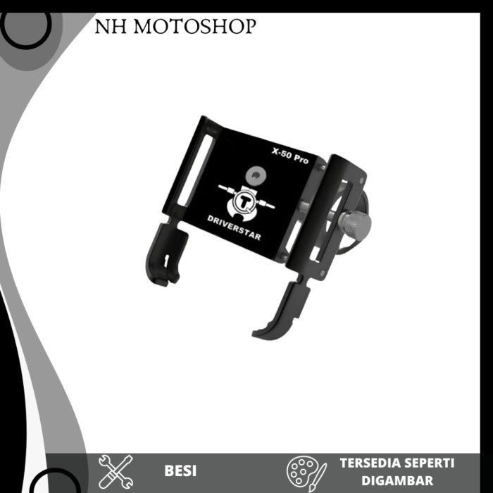 HOLDER STANG MOTOR FULL BESI PENYANGGA HP MOTOR SEPEDA HOLDER HANDPHONE NMAX AEROX LEXI BEAT VARIO G