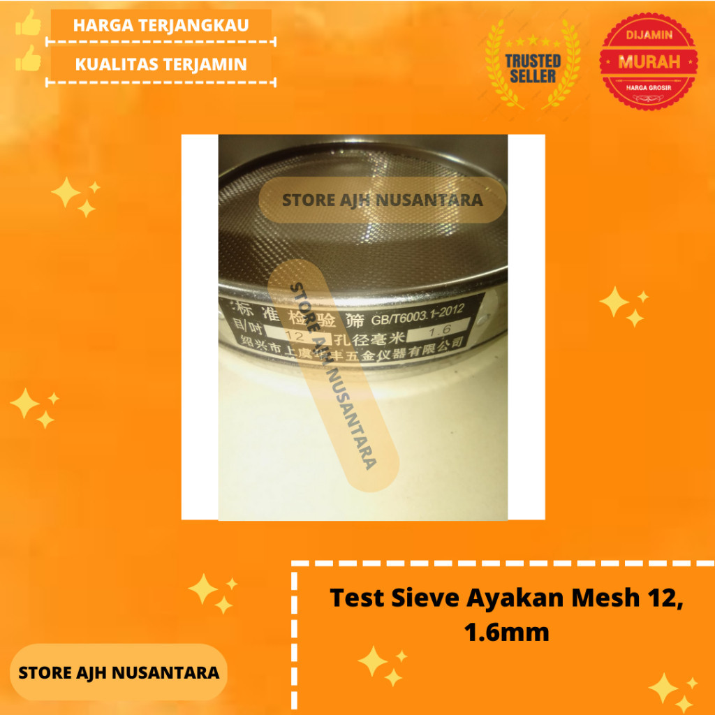 ECO Test Sieve Ayakan Mesh 12, 1.6mm // Ready Stok