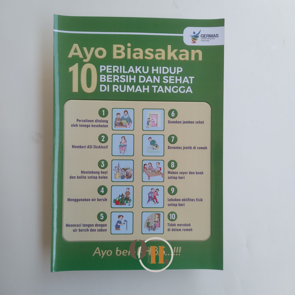 Poster PHBS Rumah Tangga - Poster Edukasi PHBS - Poster Gaya Hidup Sehat