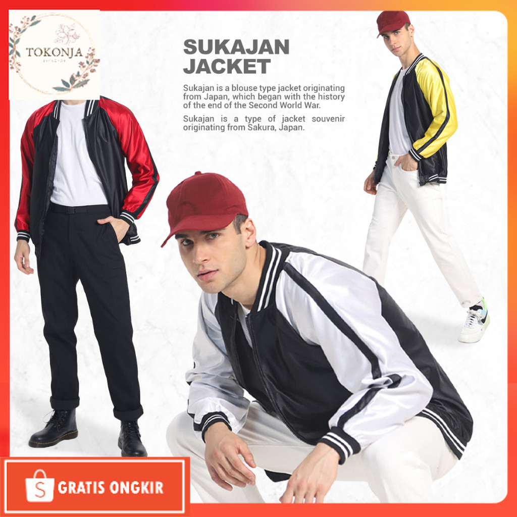 Jaket Kekinian / Fortklass Jaket Sukajan Polos Pria Wanita Distro Unisex Japan Premium Original