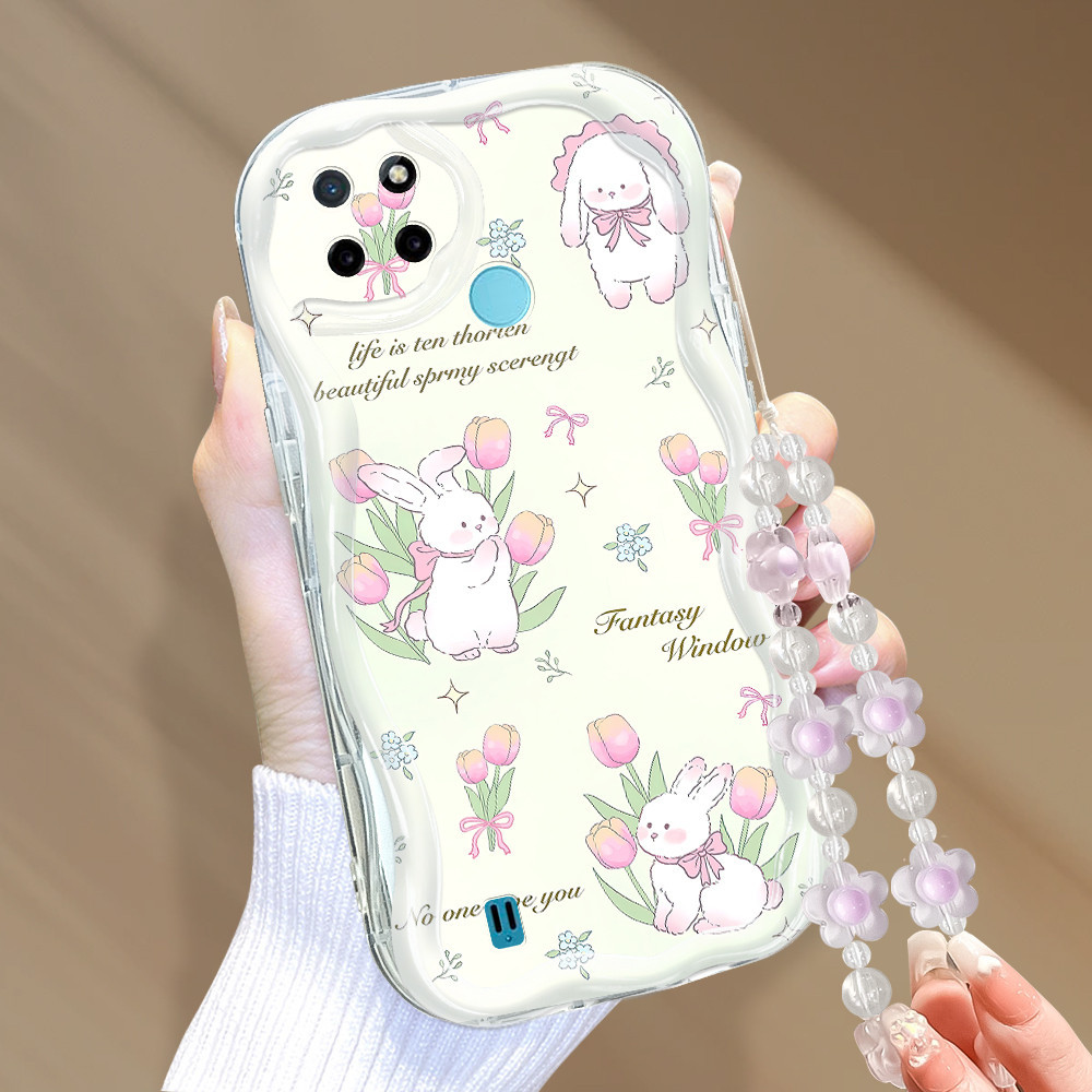 Realme C21Y C25Y  Untuk Hp Casing SoftCase Kesing Soft Phone Case Kesing Bracelet B1 Cat 4015