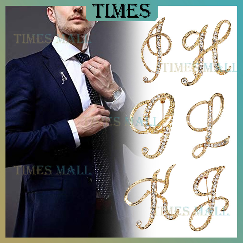 Bros Huruf Latin/Bros Dagu Abjad/Bros Inisial Nama Gold/Bros Inisial Nama Elegant/Bros Huruf Abjad M