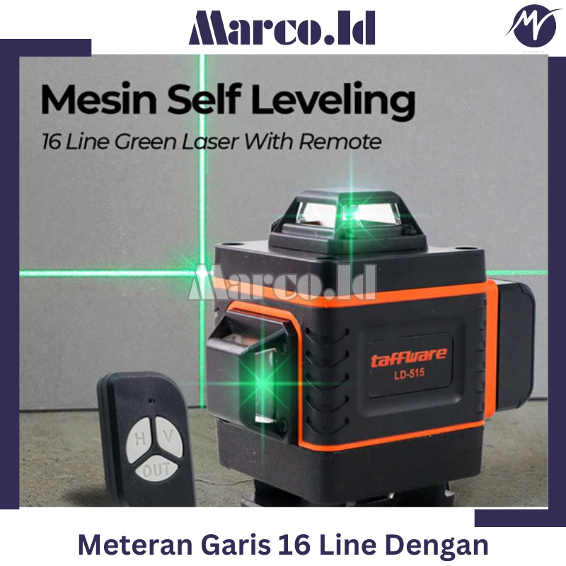 Meteran Garis 16 Line Dengan  Remote 4D