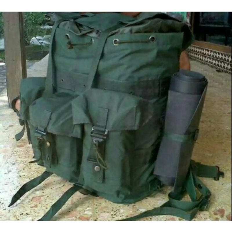 TAS PUNGGUNG KOREA Tas ransel punggung tni army korea hijau polos+ranselPendidikan militer original