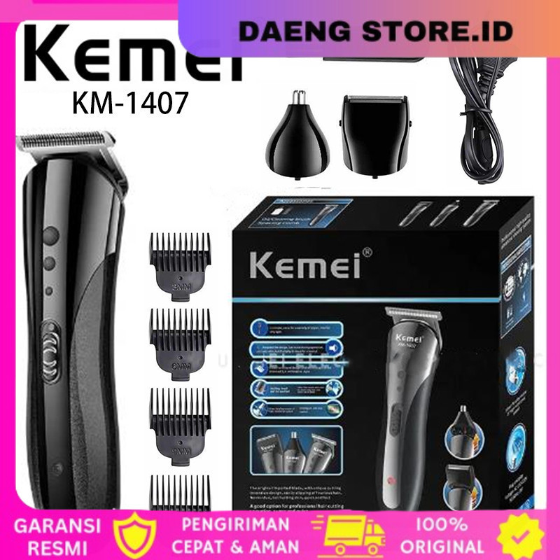 COD MESIN ALAT CUKUR RAMBUT PRIA KEMEI KM-1407 Kemei Alat Cukur Rambut Kumis Elektrik Hair Trimmer R