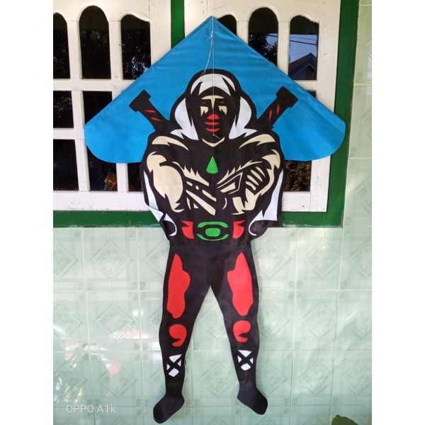 Layangan Hias Ninja / Layang Layang Kain Hias Lipat