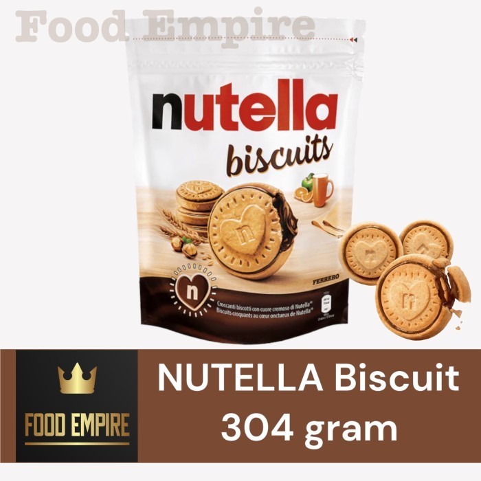 

FERRERO NUTELLA Biscuits Pouch 304 gram | Biskuit Coklat Nutella