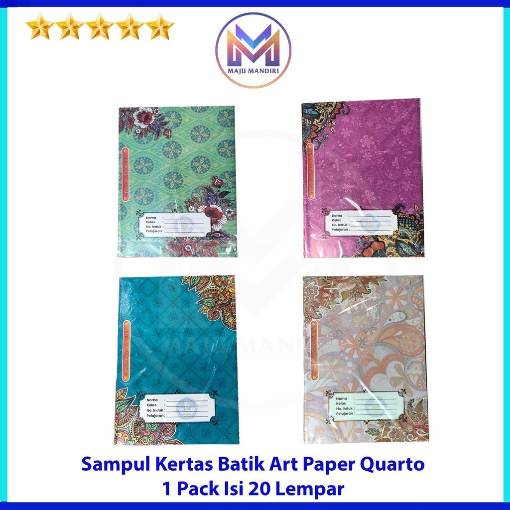 

Sampul Buku Tulis Quarto Art Paper Motif Batik / Untuk Buku SD Sidu