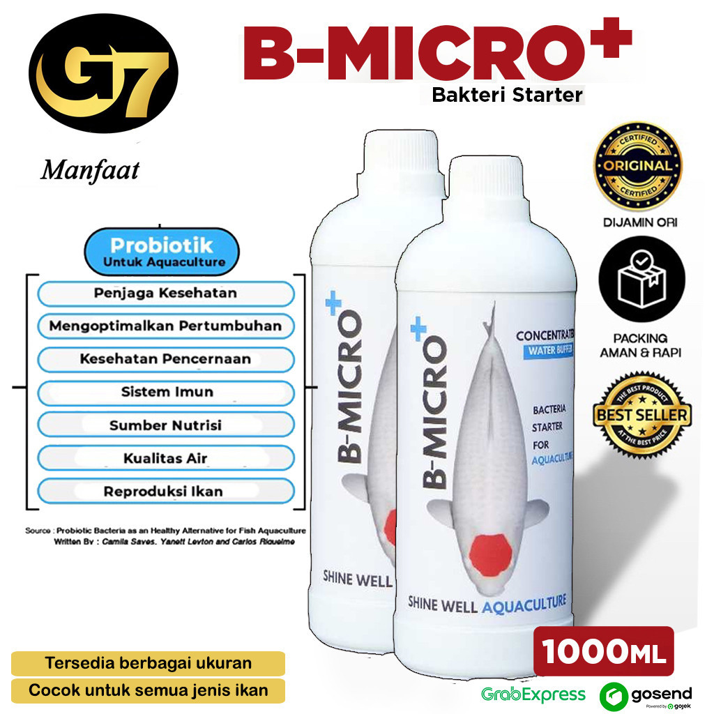 BMicro Bakteri Starter Kolam Koi Plus Penjernih Air Kolam Aquarium Aquascape 1000ml 1 Liter Probioti