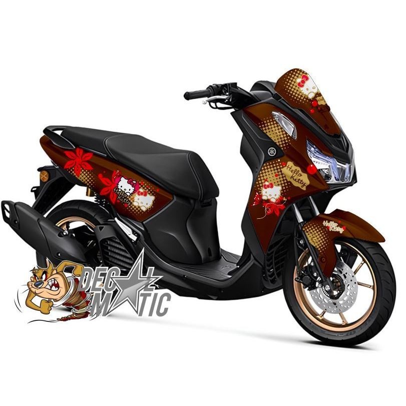 Stiker Lexi LX 155 Full Body Decal Full Body Motor Yamaha Lexi LX 155 New - Hello kitty 5
