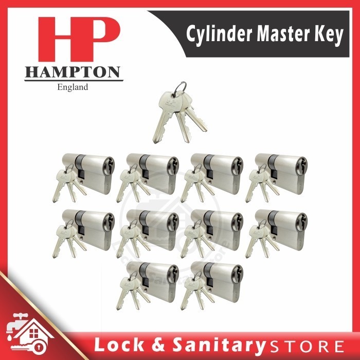Master Key 10 Cylinder HAMPTON BR DL 60mm SN Silinder Kunci Master Key