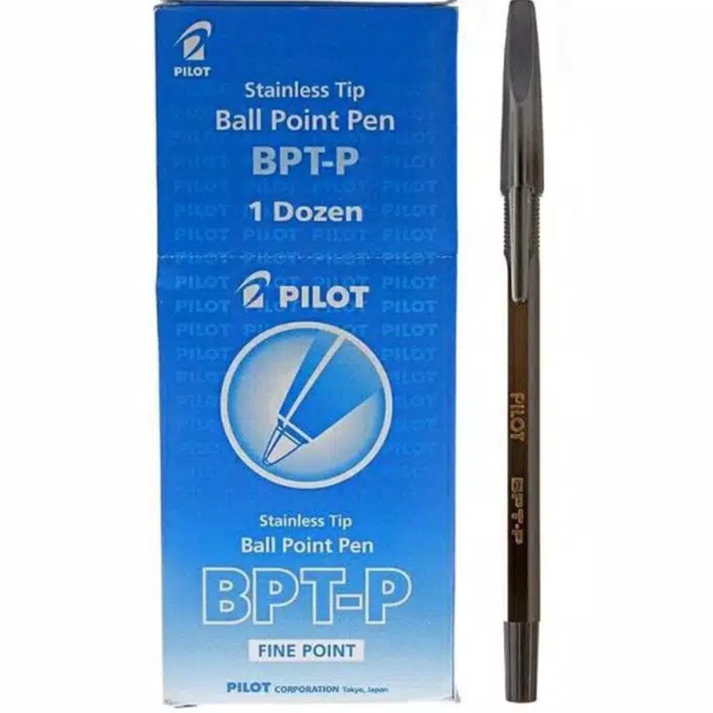 

(12 Pcs) Pulpen Bolpen Bolpoint Pilot BPT - P / BPTP Asli Original