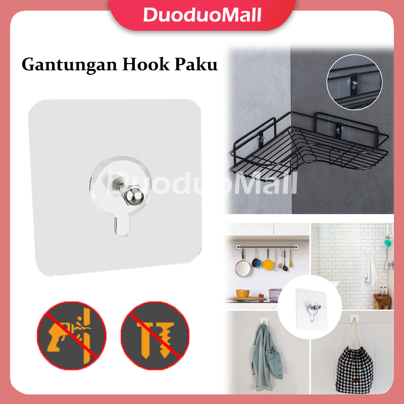 Magic Hook Tanpa Bor/ Tempelan Hook Baut Paku/Gantungan Hook Paku