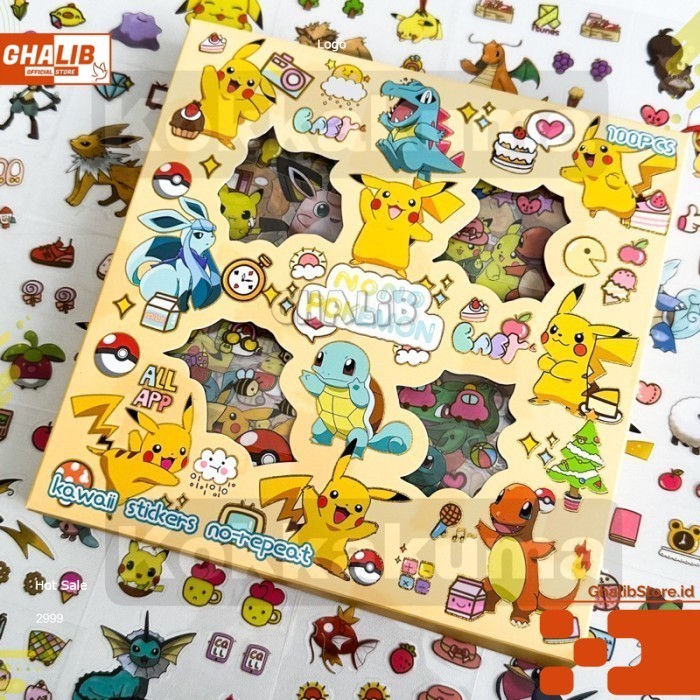

STIKER POKEMON Aesthetic Sticker Box Karakter Anak Korea 100 Lembar