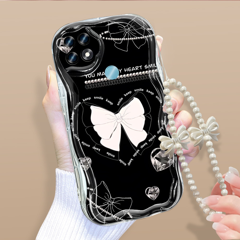 Casing Hp Untuk OPPO A15 A15S Phone Case Softcase Kesing Sofcase Cassing Black Beautiful Butterfly B