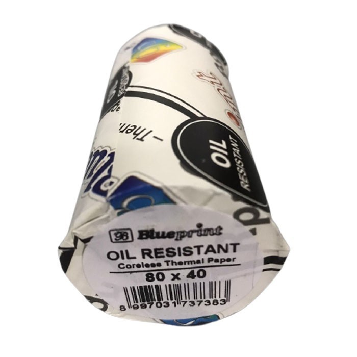 

Blueprint Thermal Paper Roll KertasTermal Oil Resistant 80x40mm JST