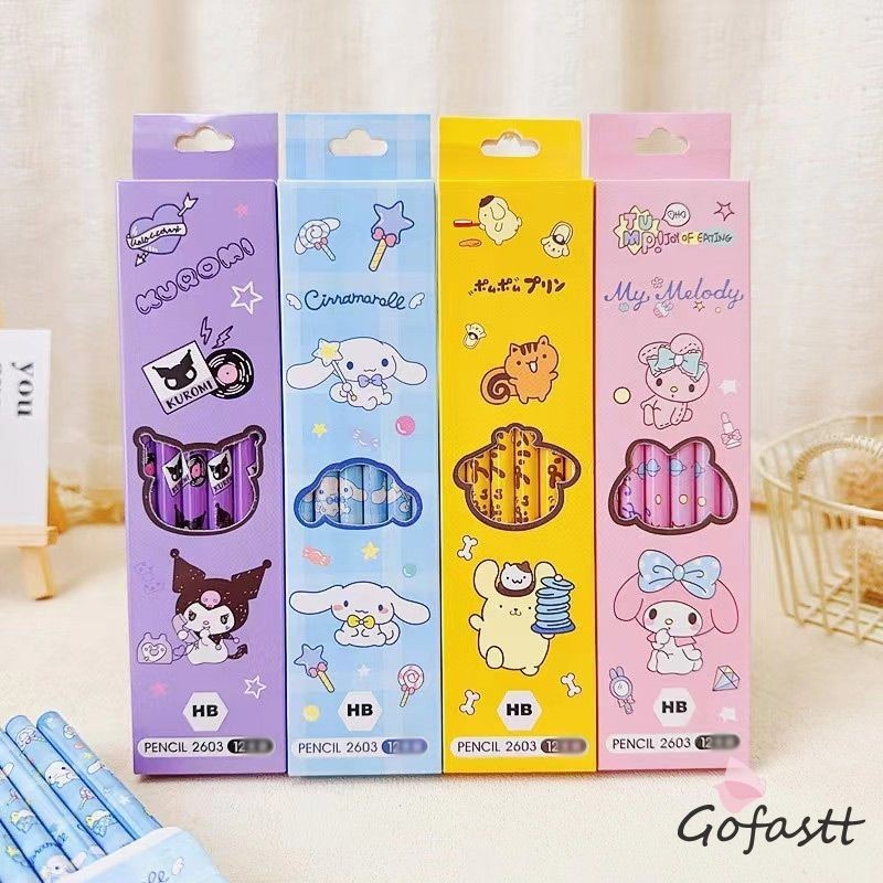 

COD Pensil Kartun Sanrio Set 12 Potong Pensil Murid Pensil Gambar Anak-G