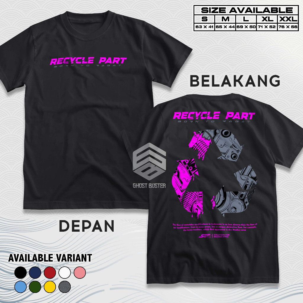 Kaos Racing Recycle Part Born To Ragat Machine Carburetor Baju Distro Motor Herex Tshirt Otomotif GB