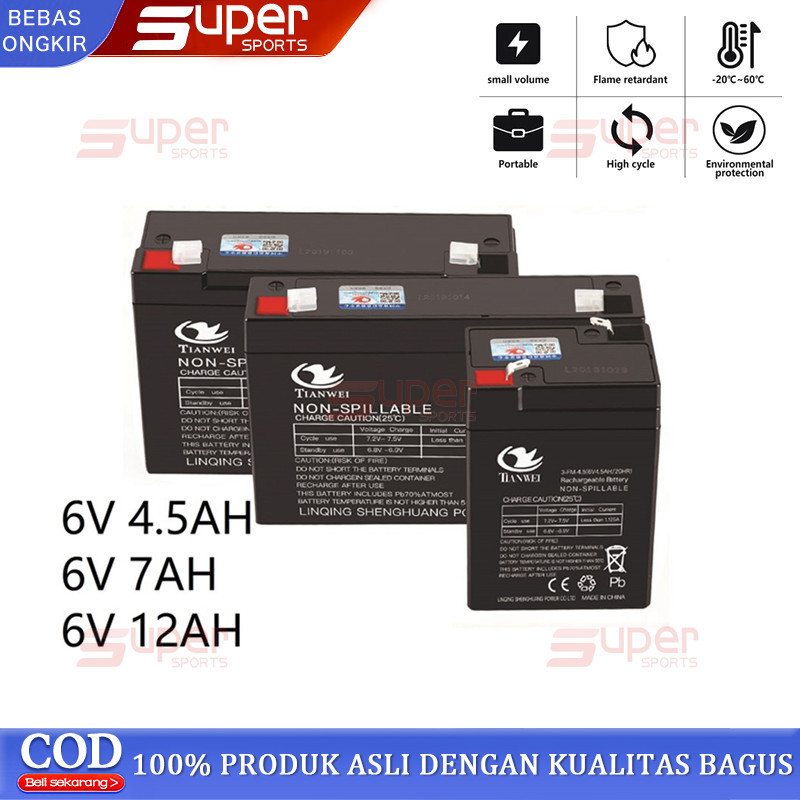 Baterai isi ulang 12V 8AH/6V 4,5AH / 6V 7AH / 6V 12AH baterai kering/baterai kaleng semprot/baterai 