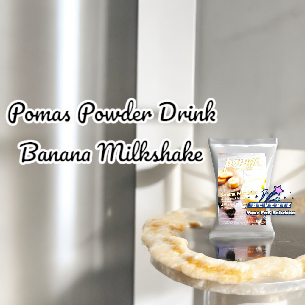 

Pomas Banana Milkshake Powder Drink | Bubuk Minuman Rasa | Serbuk Boba Bubble Kekinian 500 Gram