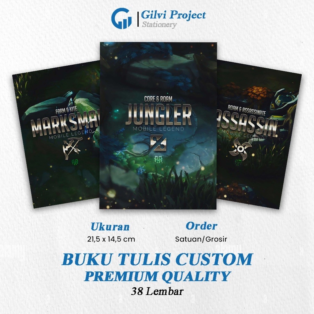 

Buku Tulis Mobile Legend Role / Buku Tulis Sekolah / Buku Tulis Catatan Notes Agenda Planner Jurnal Notebook Anime