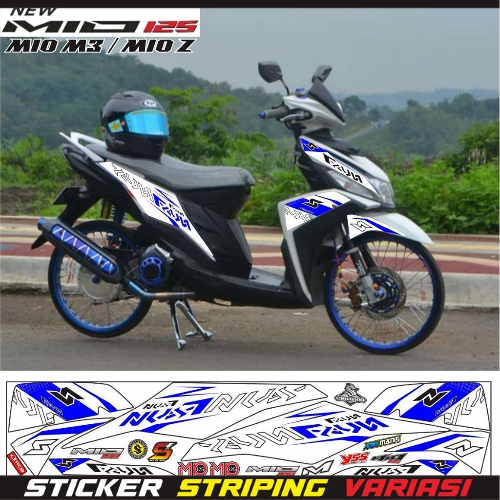 STRIPING STRIPING STIKER MOTOR MIO M3 / STIKER MIO Z VARIASI LIS STIKER STRIPING MIO M3 125