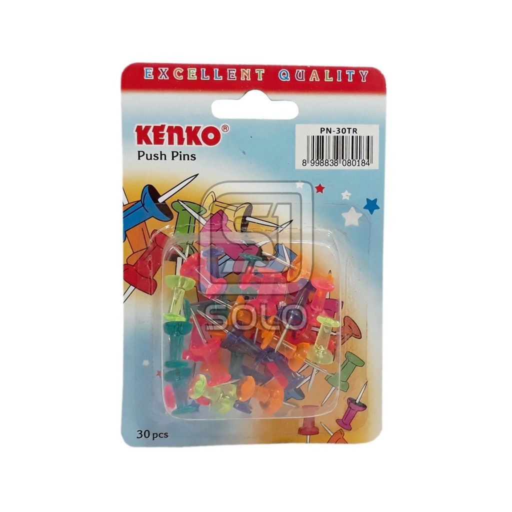 

Paku Pin Warna Push Pin Kenko isi 30 pcs