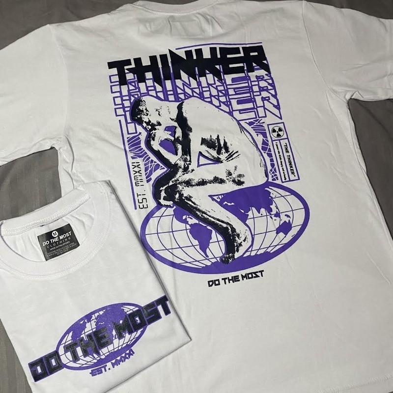 casual original design DO THE MOST THE THINKER SHIRT OVERSIZE STREET TOP