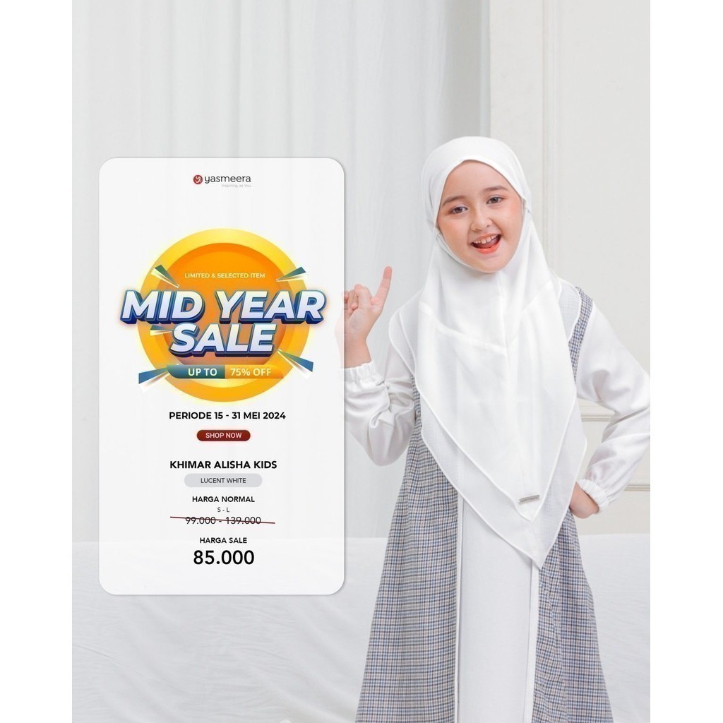 YASMEERA | EL RASHEED - Khimar Alisha Anak