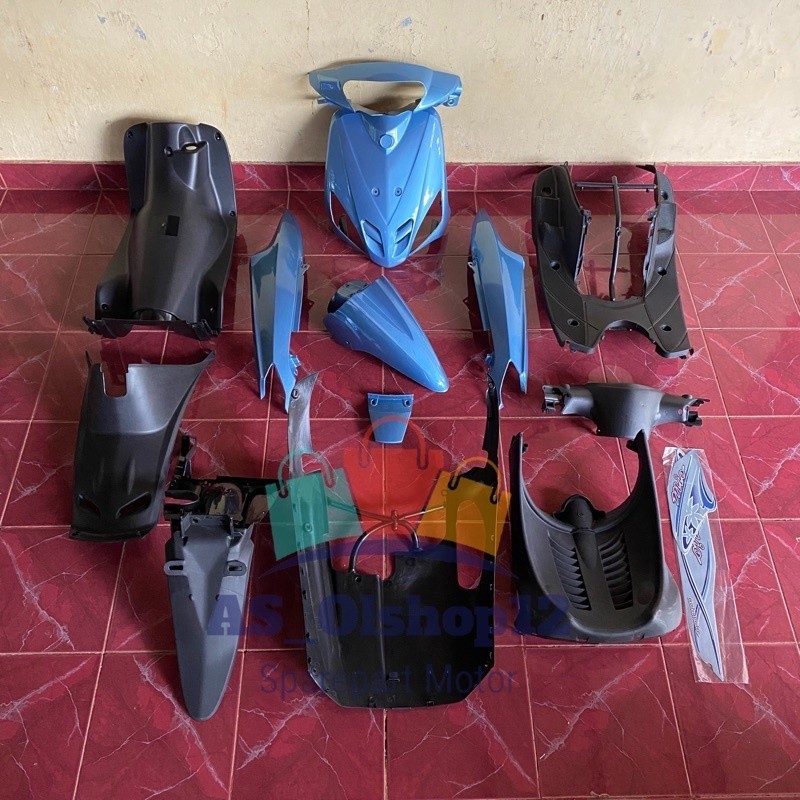 FULL BODY HALUS KASAR MIO SPORTY BIRU TELUR ASIN PLUS STRIPING