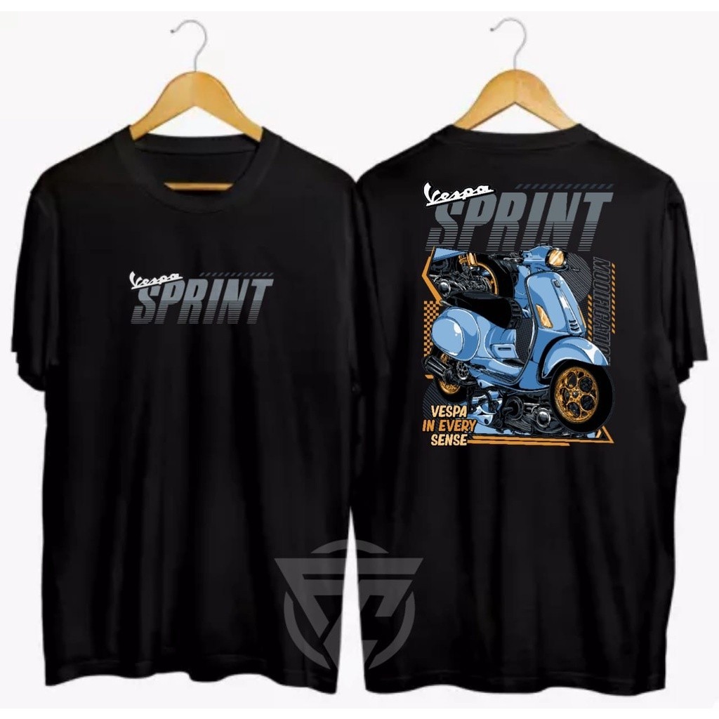 KAOS OTOMOTIF MOTOR VESPA MATIC | Baju Vespa | T-SHIRT Vespa SPRINT