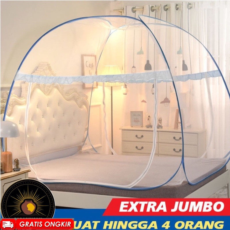 Kelambu Nyamuk Jumbo 200x200 Kelambu Lipat Kelambu Tenda Original Tempat Tidur Dewasa musquito
