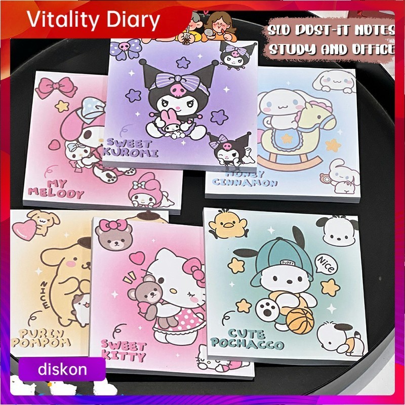 

【COD❤️】Sanrio Catatan Tempel Kantor Belajar N-time Stiker Pesan Kertas Catatan Berperekat VDY