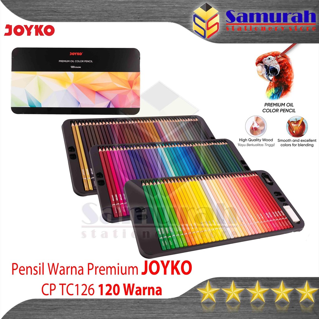 

Pensil Warna Joyko CP TC126 120 Warna / Premium Oil Color Pencil CP-TC126-120 Colours