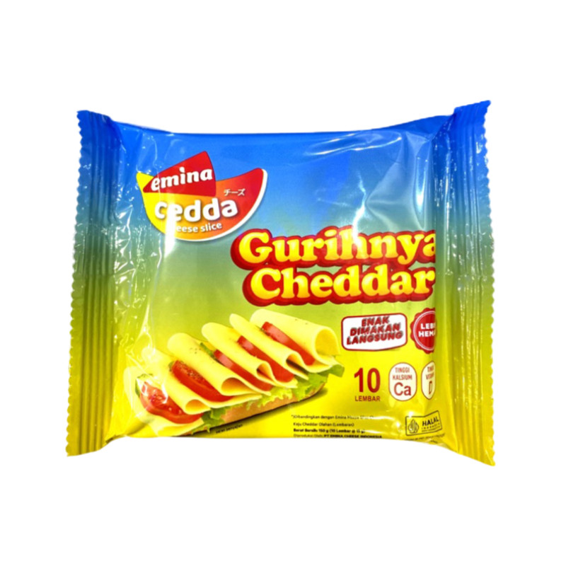 

Emina Ceddar Cheese Slice 10s - Emina Keju Cheddar Slice 10s