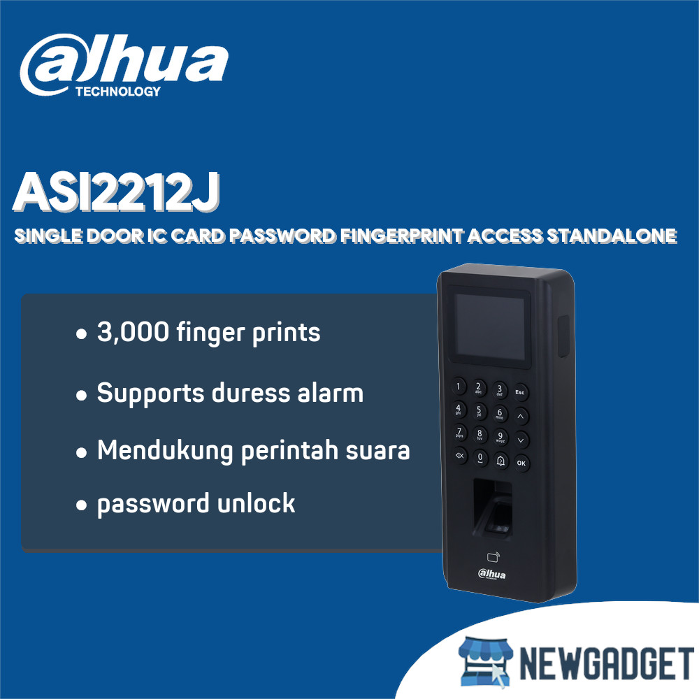 DAHUA ASI2212J SINGLE DOOR IC CARD PASSWORD FINGERPRINT ACCESS STANDALONE
