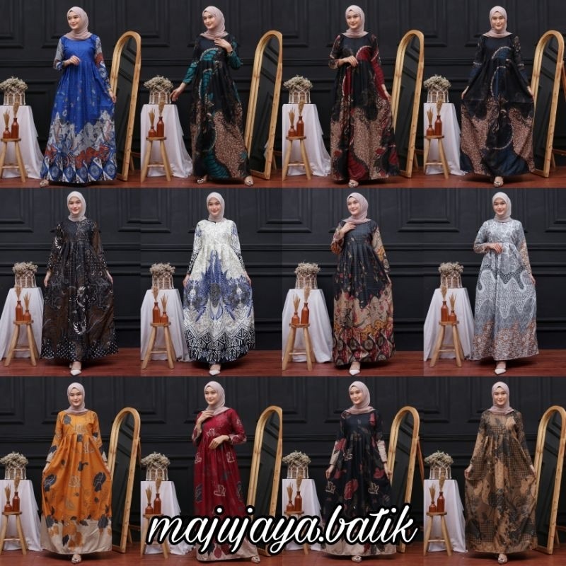 Busana Lebaran Muslim Wanita Dress Gamis Murah Modern / MS GAMIS BATIK SRIWEDARI MAXI BUMIL/BUSUI KA