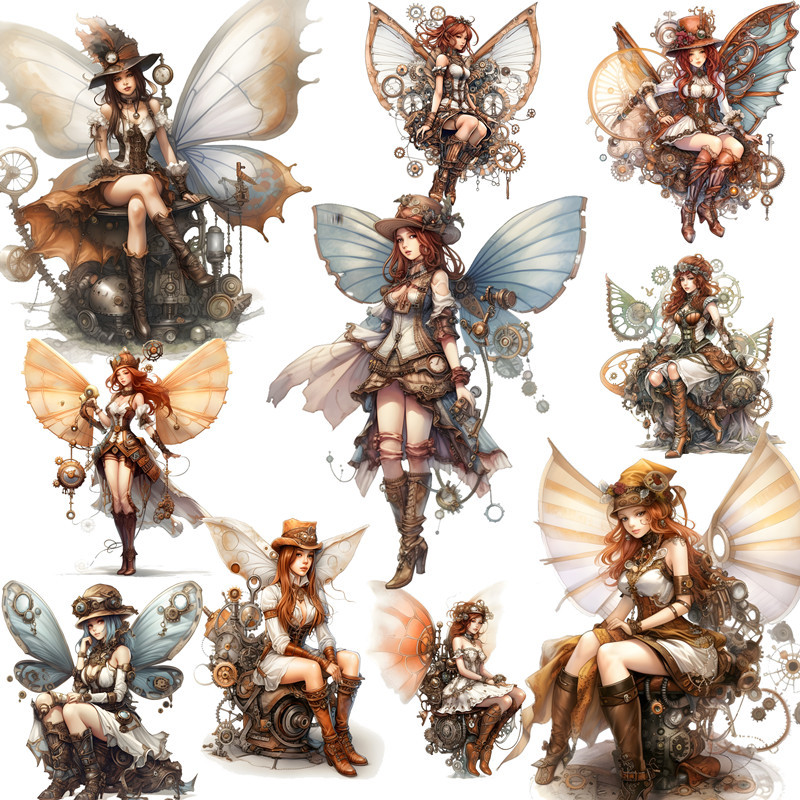 

20Pcs/Pack Mechanical Elf Sticker DIY Craft Scrapbooking Album Junk Journal Decorative Stickers