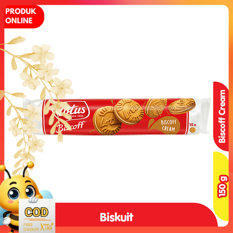 

Lotus Biscoff Biskuit Sandwich Krim Biscoff 150 g