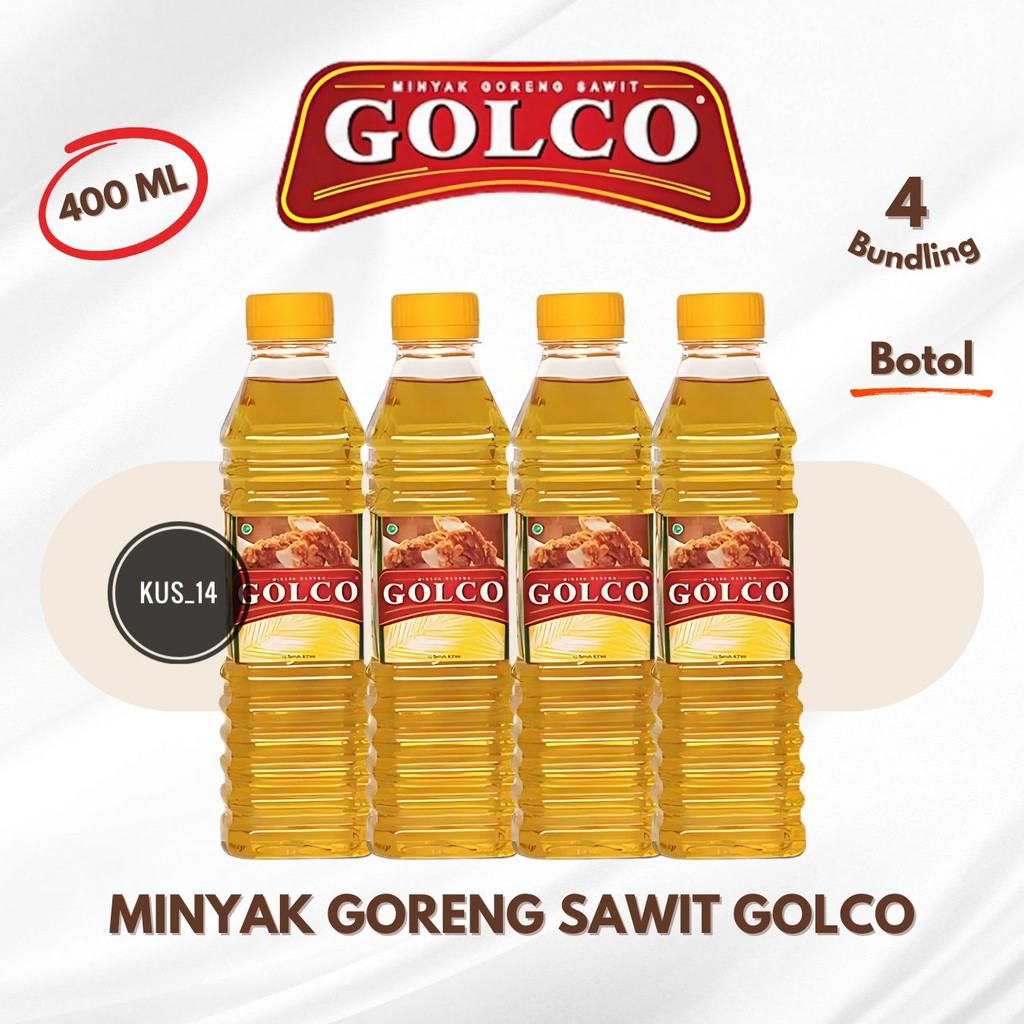 

Paket ISI 4 MINYAK GORENG GOLCO 400ml KEMASAN BOTOL Minyak Goreng Premium PROMO MURAH