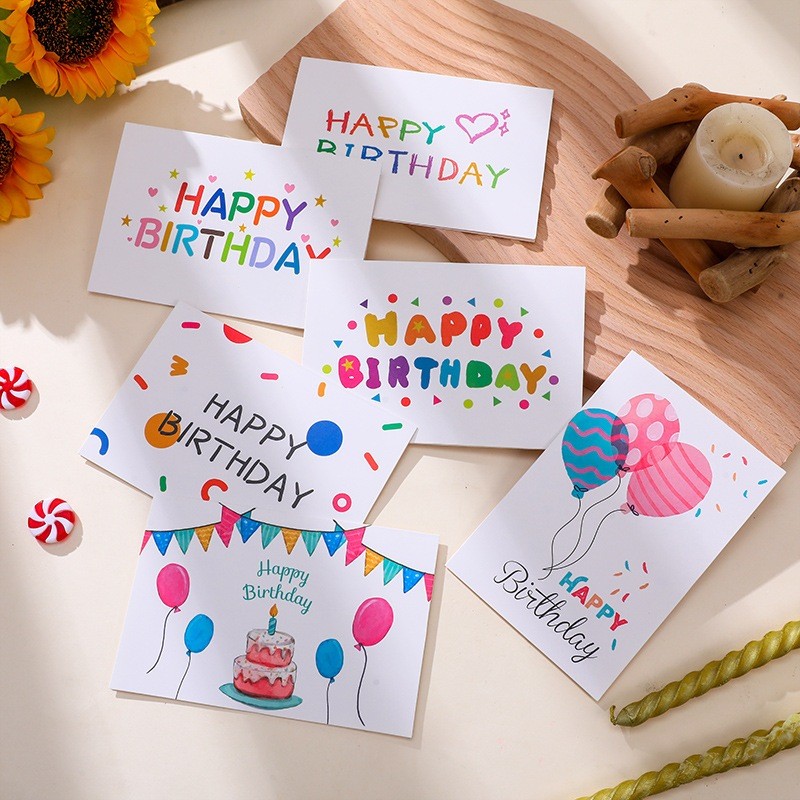 

New Greetings Card Kartu ucapan Polos aesthetic HBD Birthday Ulang Tahun Kartu ucapan dengan amplop