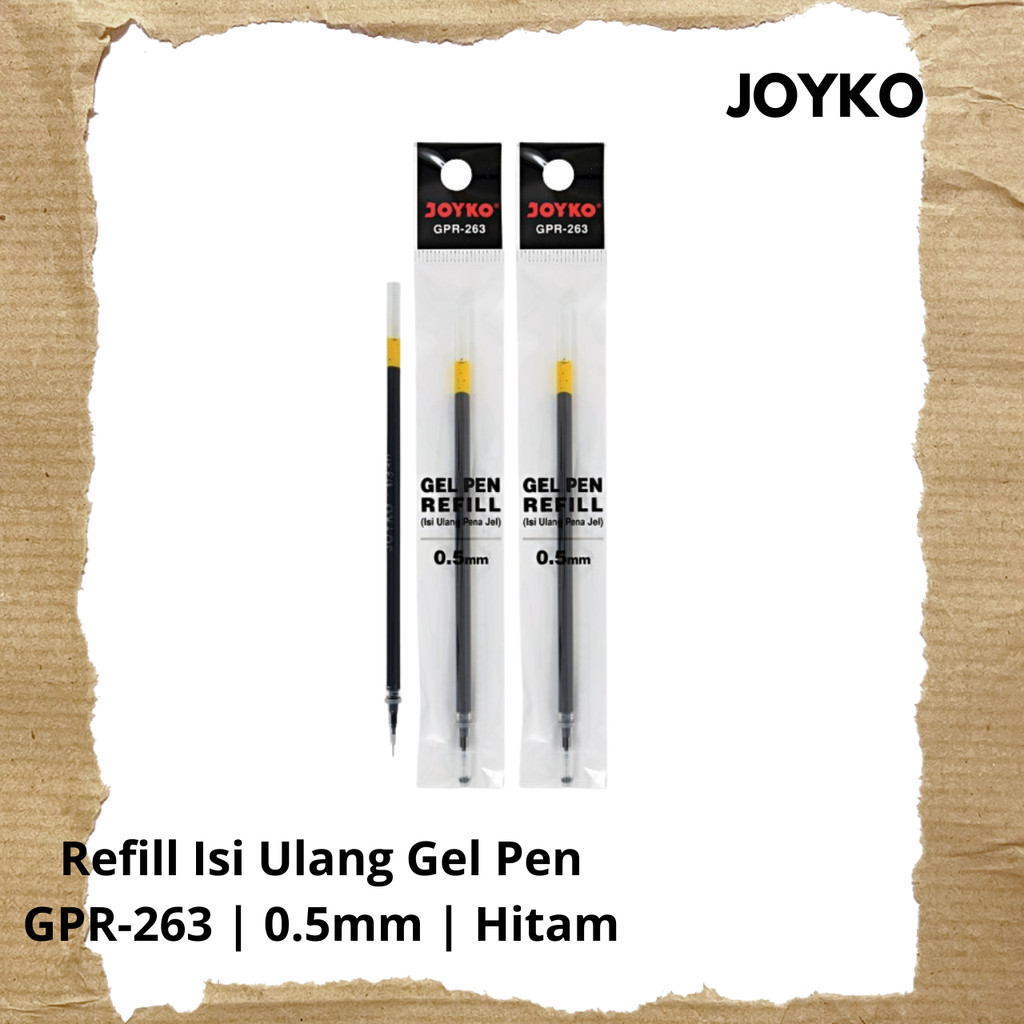 

Refill Pulpen Isi Gel Pen Joyko 0.5mm Hitam - GPR-263