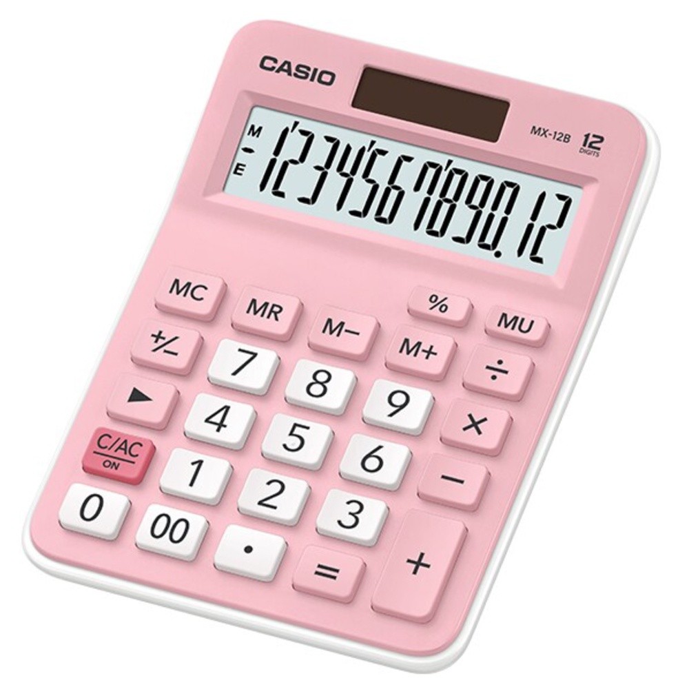 

Casio Calculator Desktop / Kalkulator Meja Kantor Office MX 12B Warna Pastel