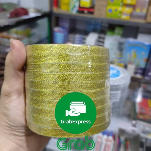 

Promo Pita emas kecil 1/4 inch pita kain gold [Gwtk]