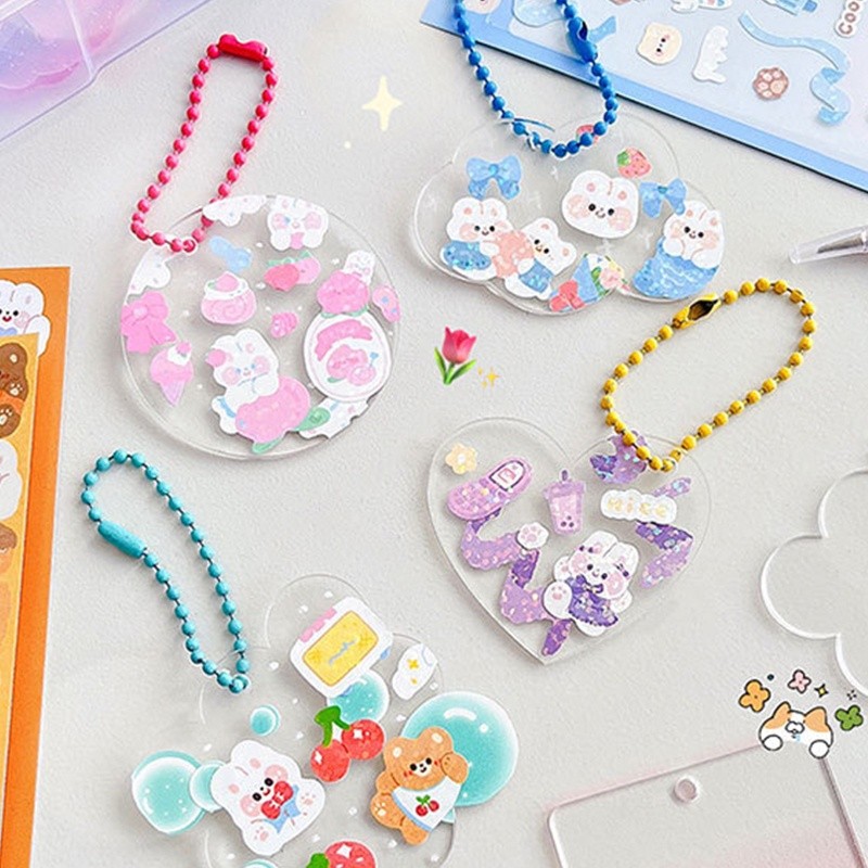 

9pcs Kartu Gradasi Berkilau Bahan Set Siswa Kartun Lucu Hias DIY