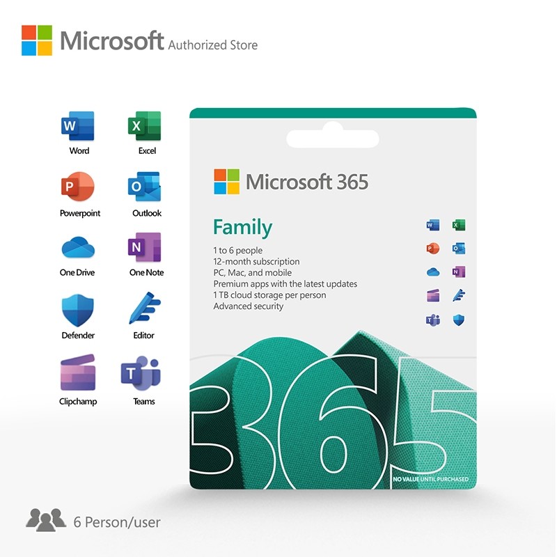 Microsoft 365 Family POSA Card